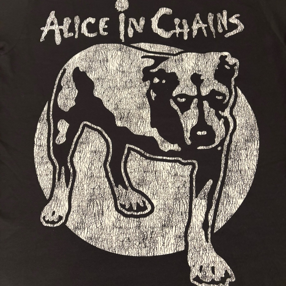 NWOT Alice In Chains Self Titled Album 3 Legged Dog Rock grunge Band Tee Small - Picture 3 of 5